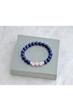 Lapis - Pembe Kuvars Doğal Taş Bileklik 8 mm
