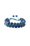 Lapis Lazuli 8mm Çift Sıra Makrome Doğal Taş Bileklik