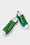 Unisex Kolay Giyilebilir Lastik Bağcıklı Spor Keten Sneaker Ayakkabı YEŞİL