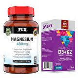 Flx Magnesium Elemental Complex 400 Mg 60 Tablet + Ncs Vitamin D3 + K2 20 Ml 400 Damla