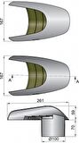 Vetus havalandırma AISI316 paslanmaz çelik Hortum 100mm