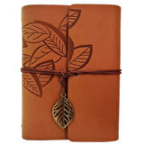 MDB Deri Yaprak Desenli Defter