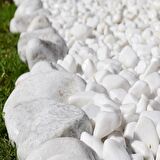 Beyaz Dolomit Taşı 9 Kg 1-2 Cm Dolomit Taş Akvaryum Dekorasyonu Dere Çakılı Mezar Taşı Bahçe Süs Taşı Mezar Süsleme Taşı