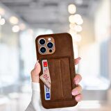 İPHONE 13 PRO MAX TLP KARTLIKLI STANDLI  LÜX DERİ KILIF