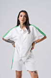 Şeritli Oversize Unisex Alt-Üst Takım