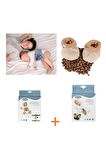 Mommyslab Sevi Gaz Giderici Kiraz Çekirdekli Patik+gaz Giderici Kiraz Çekirdekli Bebek Bel Bandı Set