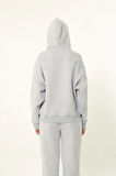 Kadın Oversize Kapüşonlu Sweatshirt ve Eşofman Takım Yüksek Rubber Baskı  Rahat ve Şık Tasarım