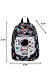Anaokulu Sırt Çantası Unisex Okul Çantası Astronot Desen Model Ortopedik Su Geçirmez 3 4 5 6 7 Yaş