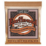 Ernie Ball P02152 Earthwood 12-String Custom Light Phosphor Bronze Takım Tel 12 Telli  Akustik Gitar Teli 10-48