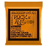 Ernie Ball P02252 Hybrid Slinky Classic Rock N Roll Takım Tel Elektro Gitar Teli 009-046
