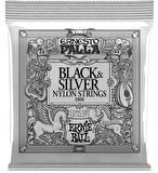 Ernie Ball 2406 Ernesto Palla Black & Silver Nylon Classical Guitar Strings Takım Tel Klasik Gitar Teli