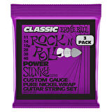 Ernie Ball P03250 Power Slinky Classic Pure Nickel 3-Pack 3'lü Elektro Gitar Teli