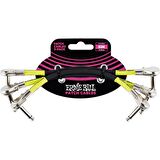 Ernie Ball P06059 Right Angle to Right Angle Pedalboard Flat Patch Cable Pedal Ara Kablosu (15 cm)