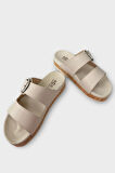 Kadın Günlük Terlik Kalın Taban Tokalı Rahat Şık Yazlık Ev Plaj Tatil Terliği BEJ