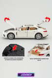 Beyaz Renkli Porsche Panamera 1/24 Diecast Koleksiyon Maket Model Araba CHE ZHİ