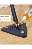 Kendinden Sıkmalı Üçgen Mop Cam Duvar Yer Silebilen Yedek Mikrofiber Bezli Paspas