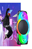 NDR-128A Full RGB Panel 12 inç 40 WATT Taşınabilir Büyük Boy Bluetooth Mikrofonlu Hoparlör