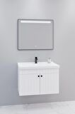 Avien 80 Cm Banyo Dolabı Lvn Led Aynalı - Boy Dolap Hariç