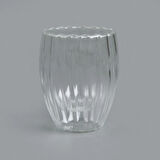 Stripe Çift Cidarlı Bardak - Şeffaf - 350 ml