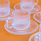 Salvador 12 Parça Çay Fincanı Seti - Şeffaf