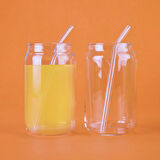 2'li Pipetli Cam Bardak - Şeffaf - 540 ml