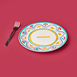 Kitchen Magique Pasta Tabağı - Renkli - 19 cm