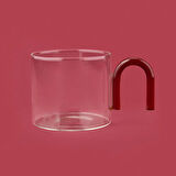 Renkli Kuplu Cam Kupa - Asorti - 290 ml