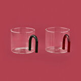 Renkli Kuplu Cam Kupa - Asorti - 290 ml