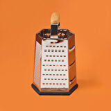 Aitutaki 6 Yönlü Çelik Rende - Gri / Siyah - 18 cm