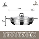 Saphire Karnıyarık Tenceresi - Inox - 24 cm