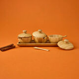 Bambu Baharatlık Seti - Açık Kahverengi