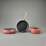 Master Daily 5 Parça Tencere Seti - Pembe