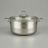 Saphire Derin Tencere - Inox - 20 cm