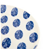 Porselen Madre Pasta Tabağı - Mavi - 19 cm