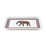 Home Fil Desenli Toya Kahve Tepsisi - 30,5x20,5 cm