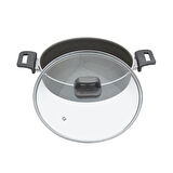 Granit Karnıyarık Tenceresi - Gri - 28 cm