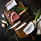 2'li Biftek Bıçak Seti - Siyah