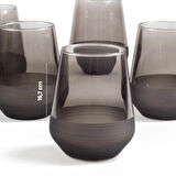 Matte 6'lı Bardak - Füme - 420 ml