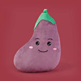 Soft Patlıcan Figürlü Yastık - Mor - 25 cm