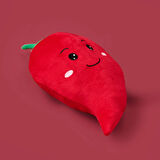 Soft Biber Figürlü Yastık - Kırmızı - 25 cm