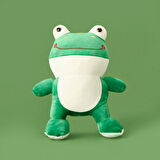 Soft Kurbağa Figürlü Yastık - Yeşil - 35x20 cm