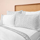 Store Elenore Çift Kişilik 7 Parça Yatak Örtüsü Seti - Gri