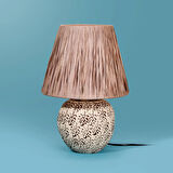 Light Holbeak Seramik Abajur - Bej - 35x35x25 cm