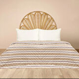 Soft Galler Tek Kişilik Yatak Örtüsü - Bej - 160x230 cm