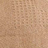 Yün Waffle Çift Kişilik Yatak Örtüsü - Bej - 200x220 cm