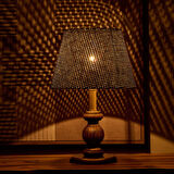 Lighting Fiona Ahşap Abajur - Ceviz Ayak / Kahverengi Başlık - 40 cm