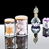 Up Ahşap Kapaklı 2'li Pamuk Kutusu