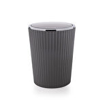 Nely Krom Kaplama Banyo Çöp Kovası - Gri - 6 lt