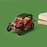 Home Dekoratif Metal Araba - Kırmızı - 24x12 cm