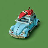 Home Dekoratif Metal Araba - Mavi - 32x14 cm